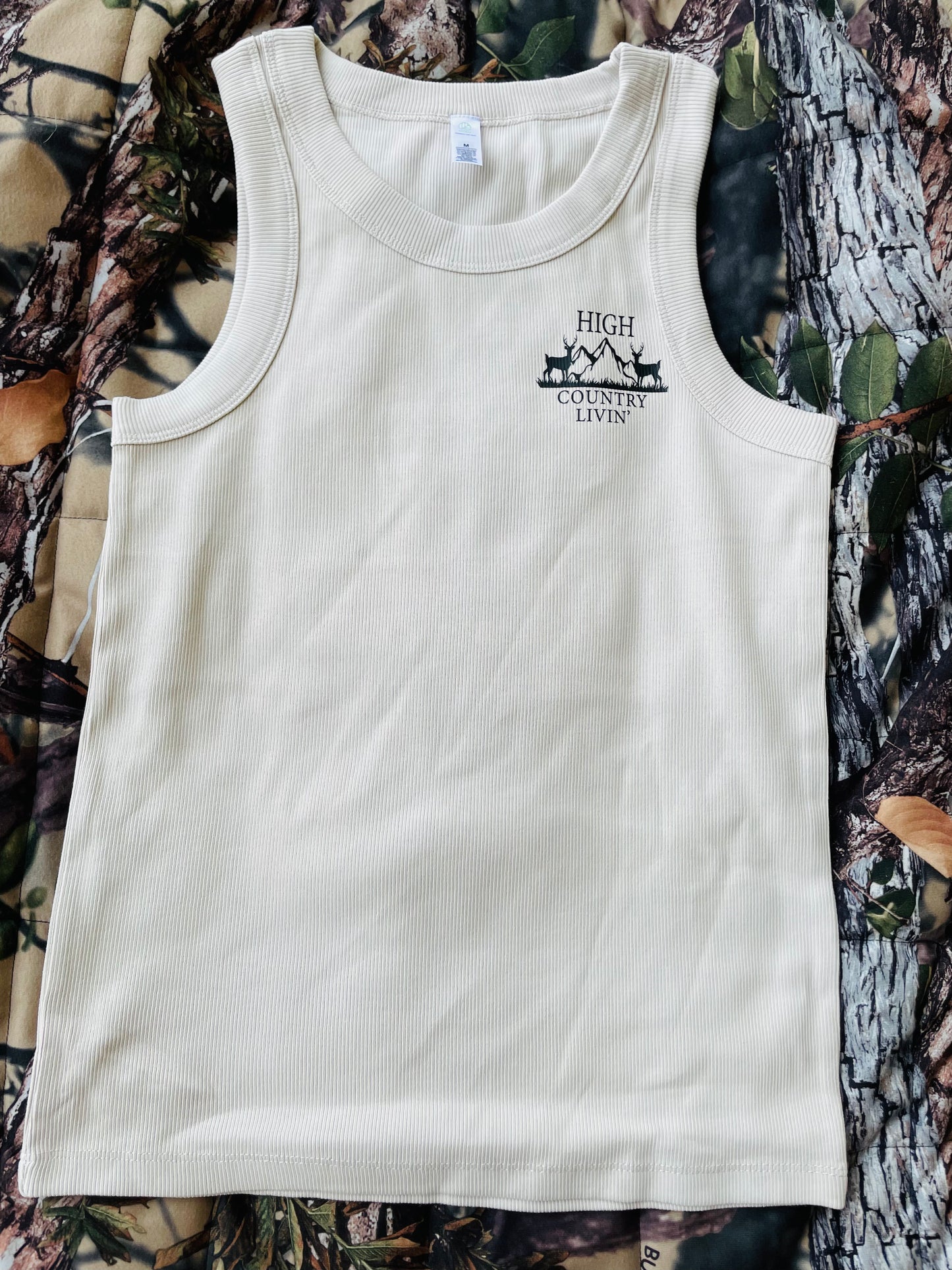 Ribbed Cream Ladies Singlet