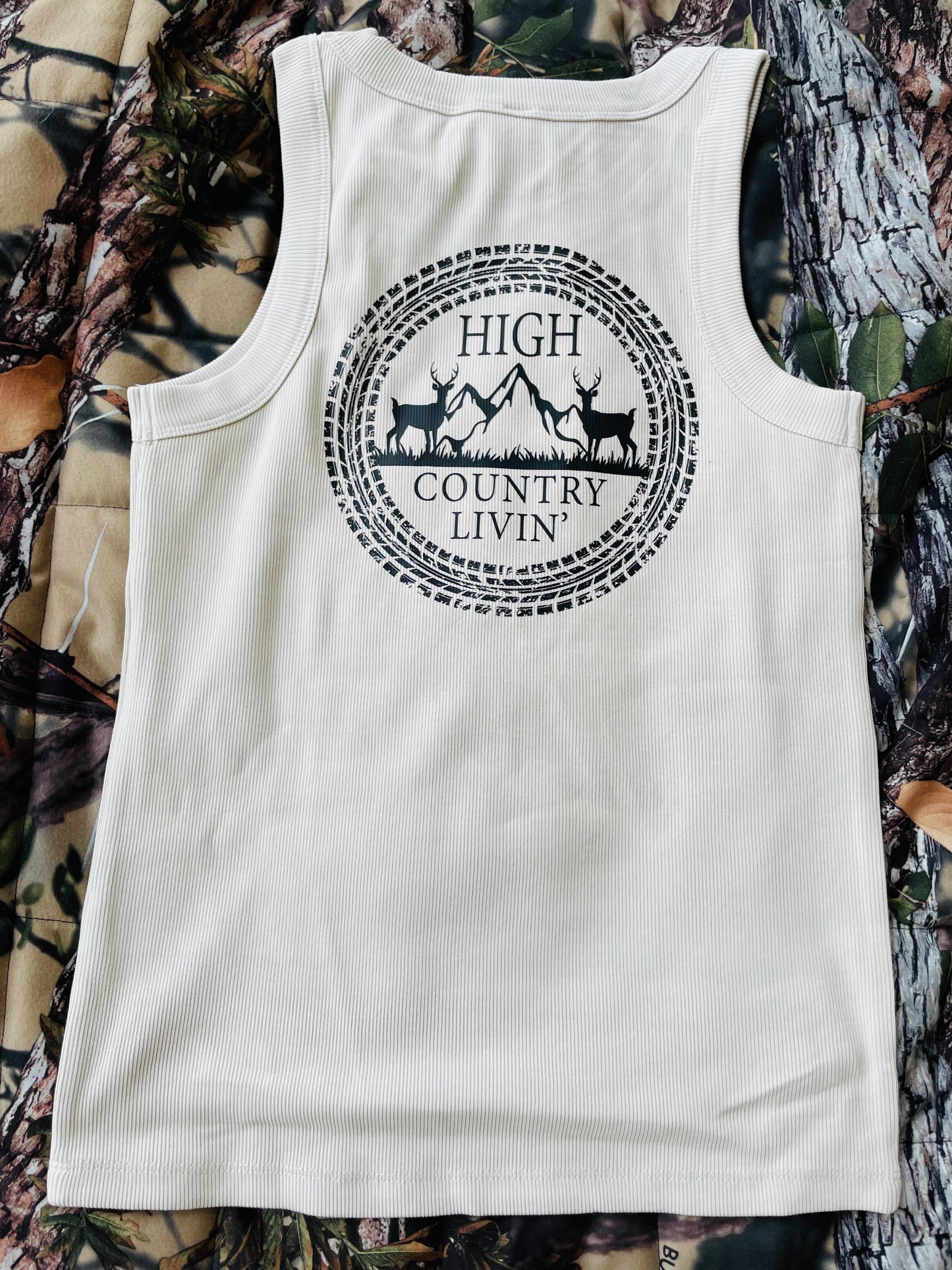 Ribbed Cream Ladies Singlet