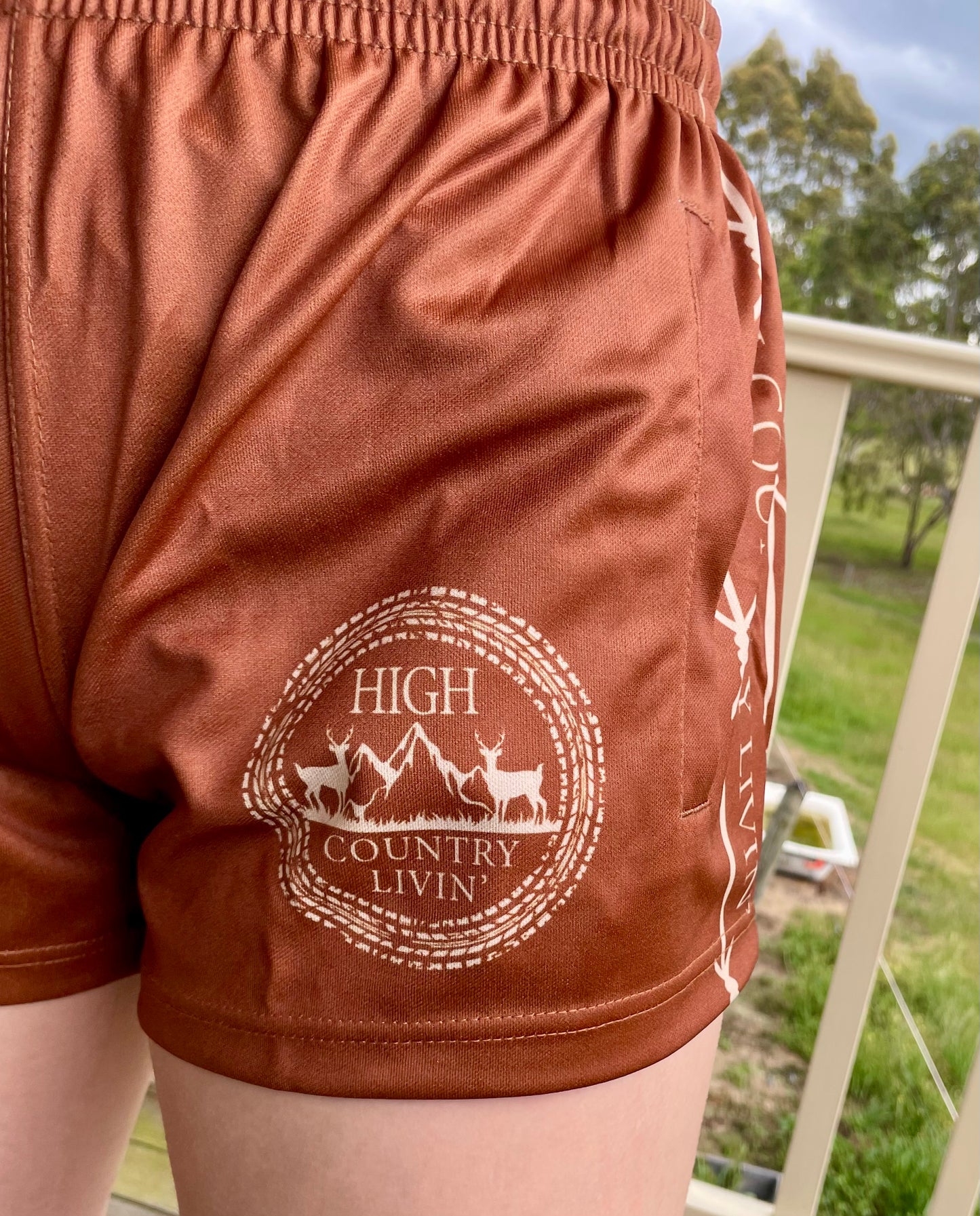 Winchester Brown and Tan Footy Shorts