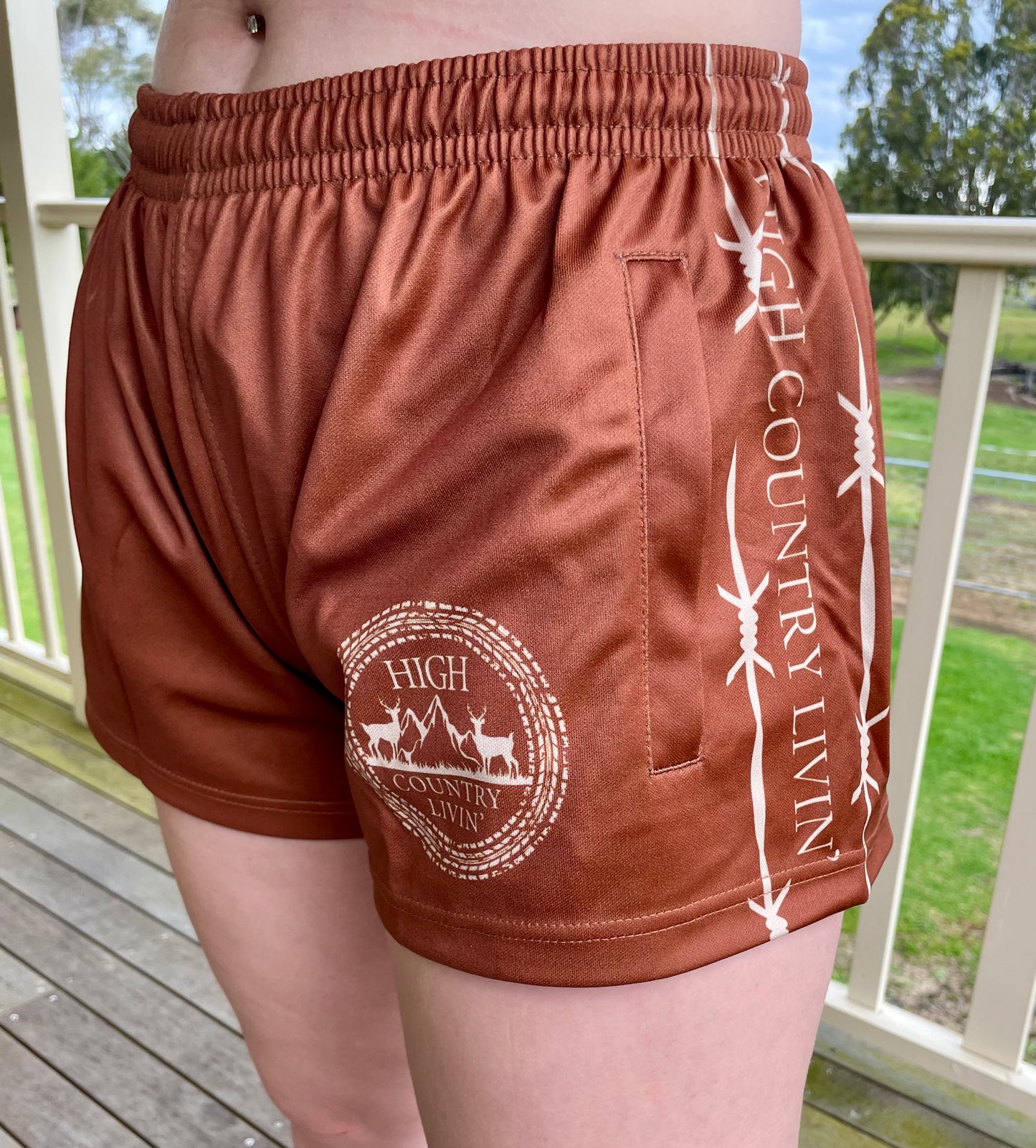 Winchester Brown and Tan Footy Shorts