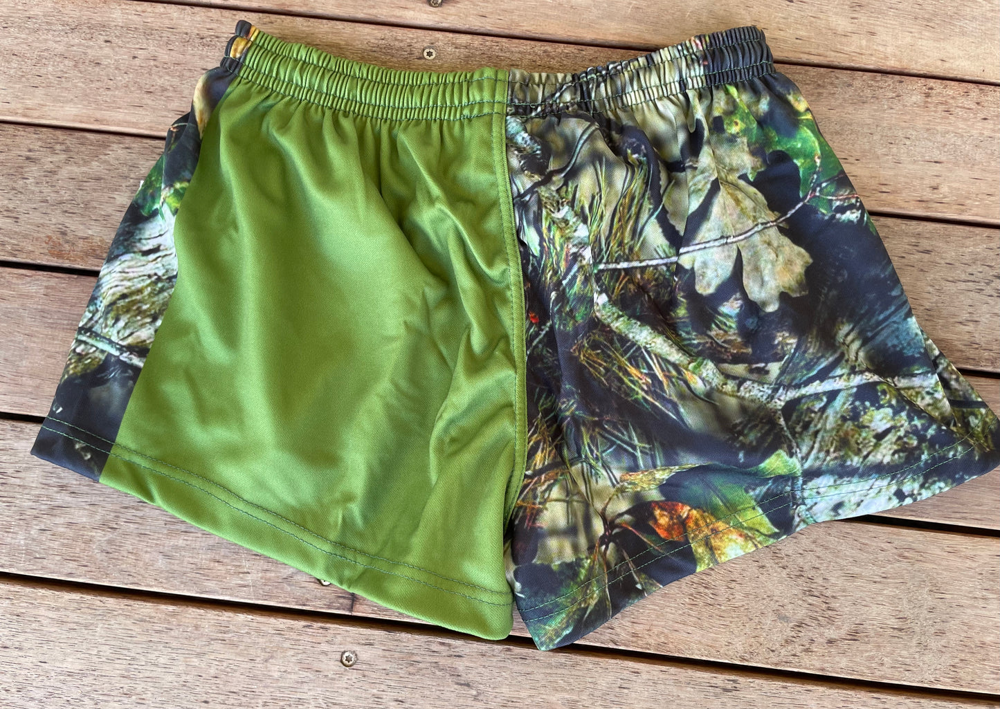 Green Camo Footy Shorts