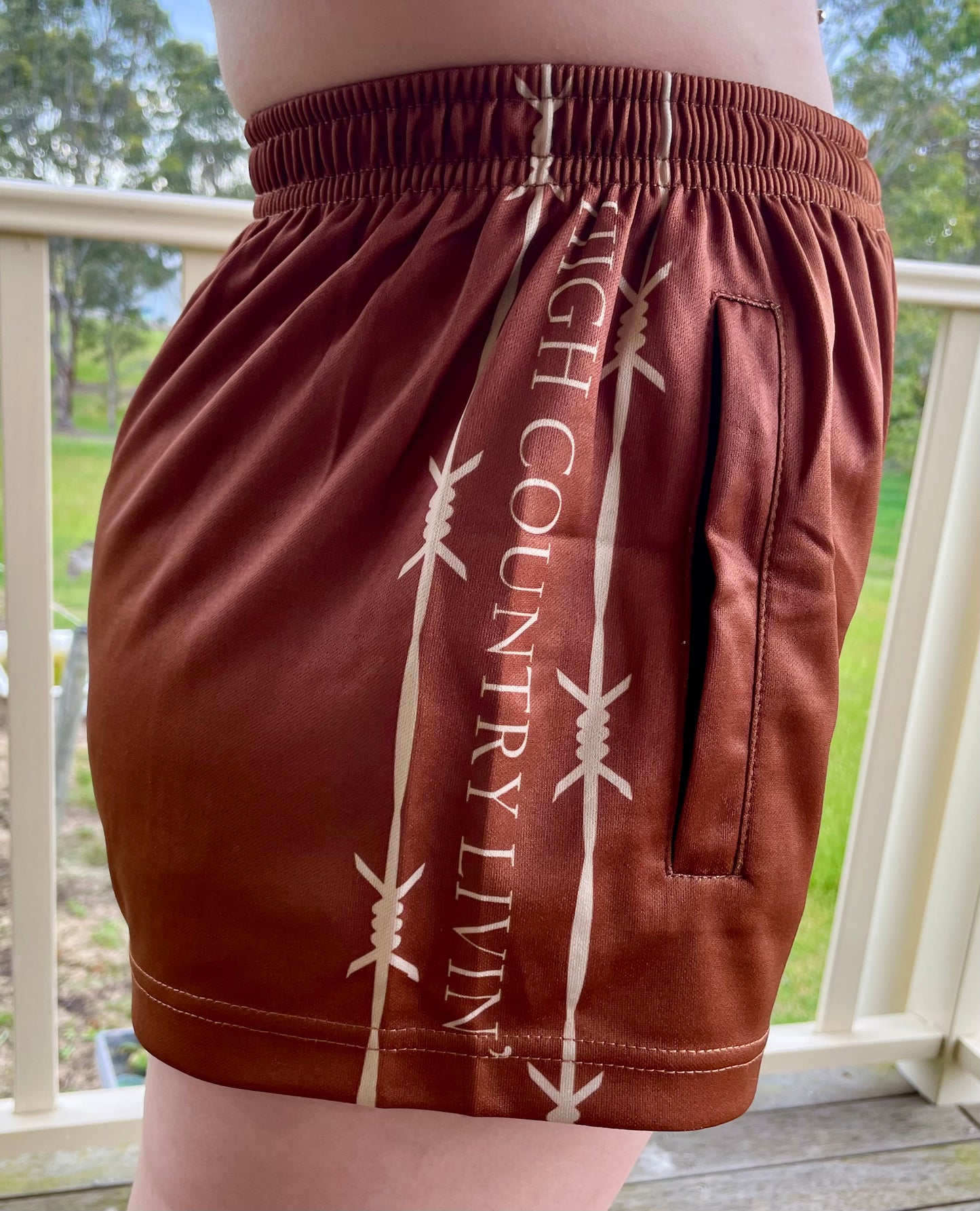 Winchester Brown and Tan Footy Shorts