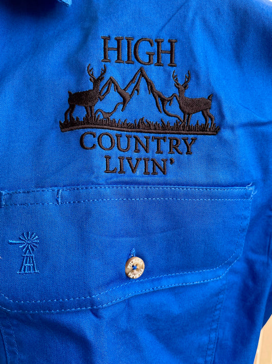 Pilbara Work Shirt Cobalt Blue