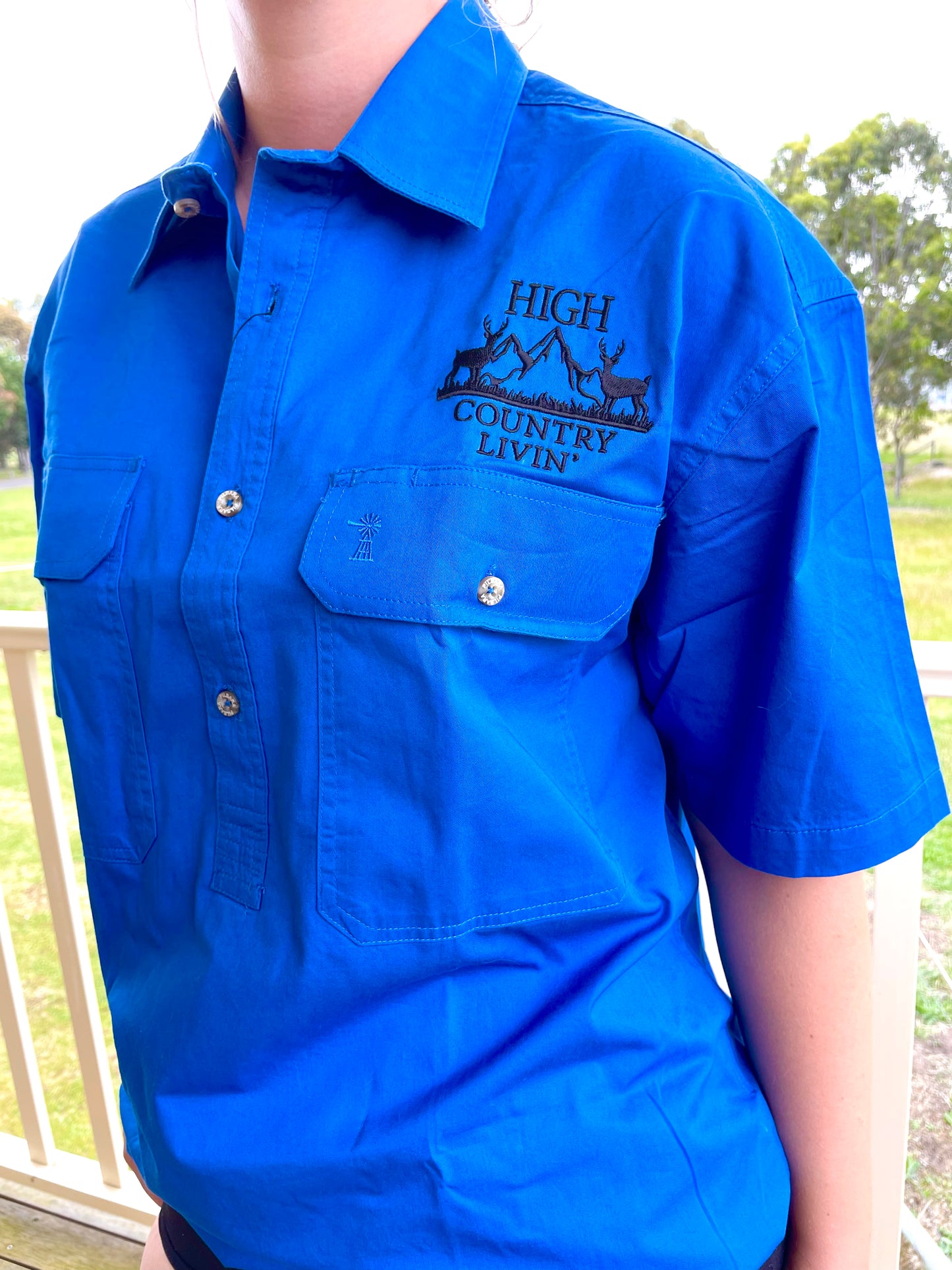 Pilbara Work Shirt Cobalt Blue