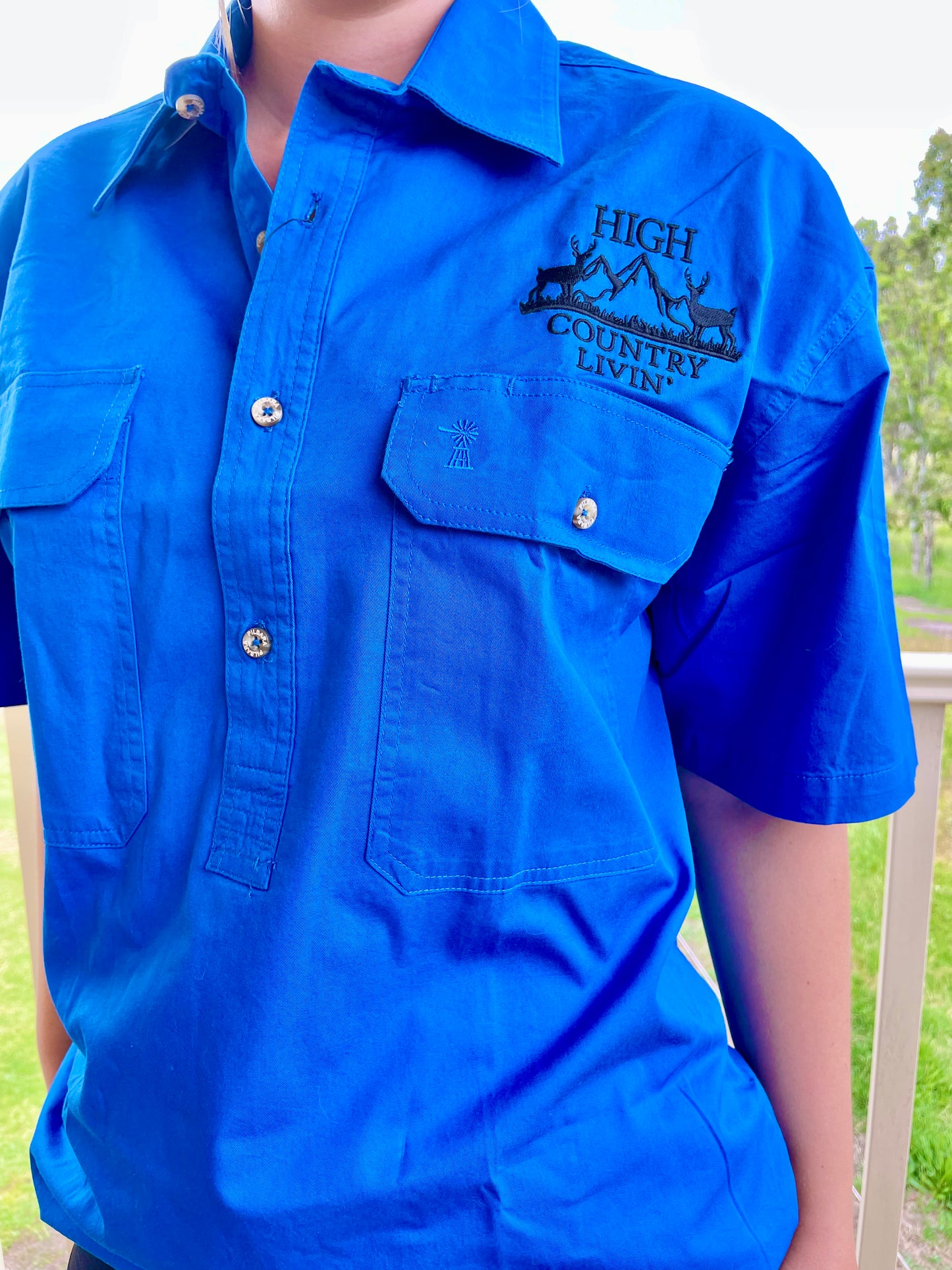 Pilbara Work Shirt Cobalt Blue